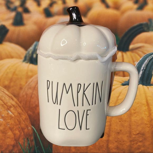 Rae Dunn Pumpkin Love Mug With Pumpkin Topper